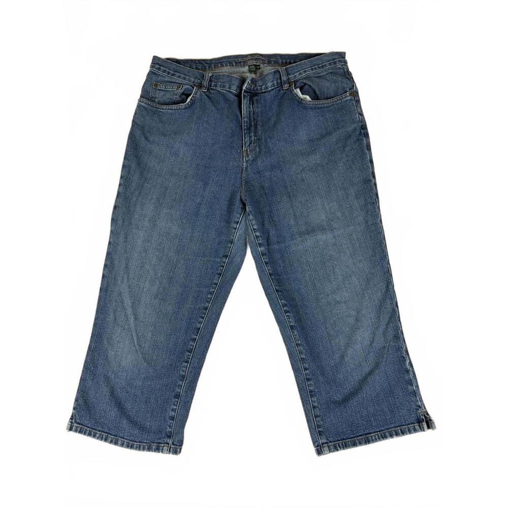 Lauren Jeans Co. Cropped Denim Jeans - Classic Blue